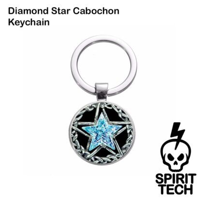 Diamond Star Cabochon Keychain