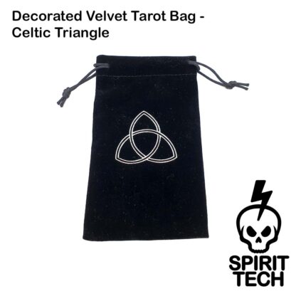 Decorated Velvet Tarot Bag - Celtic Triangle