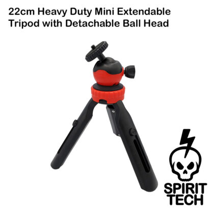 22cm Heavy Duty Mini Extendable Tripod with Detachable Ball Head - Image 6